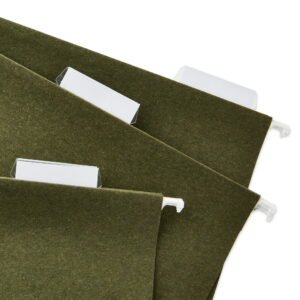 Hanging File Folder, Standard Green, Letter 12 Per Pack