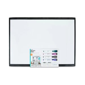 Magnetic Dry Erase Board, Black, Height 17
